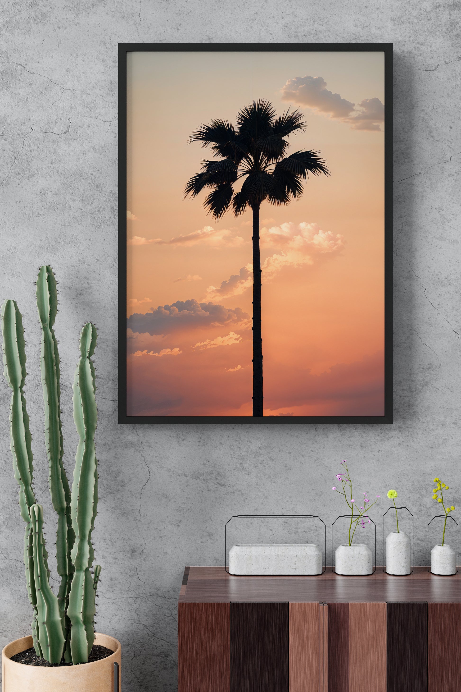 Lone Palm at Sunset