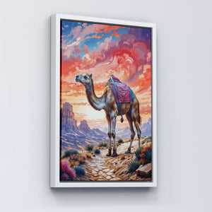 Camel at Sunset, A Desert Voyage