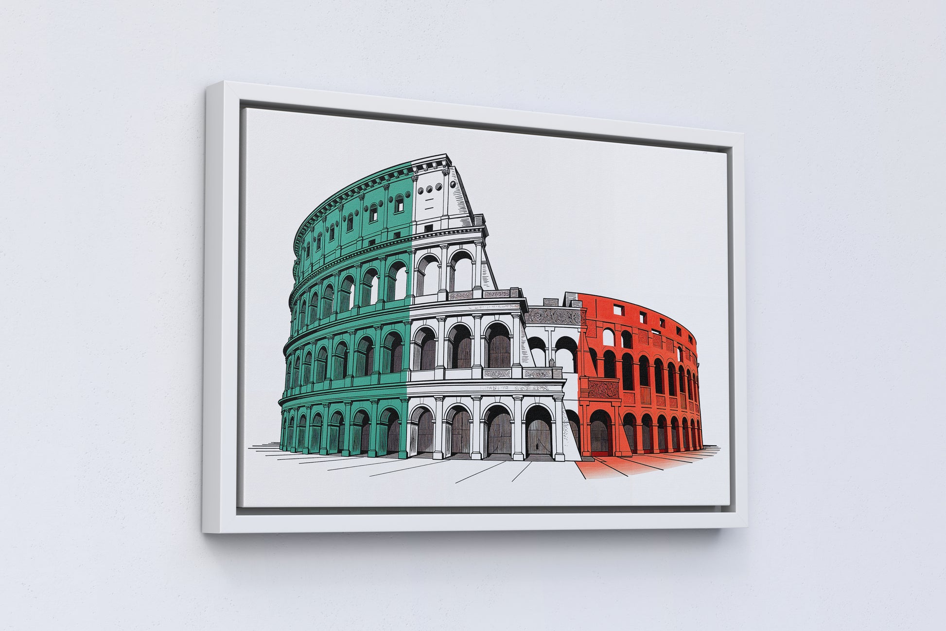 Italy - Colosseum in Tricolor