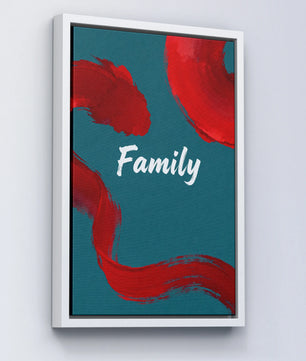 Family – Modernes Typografie Wandbild