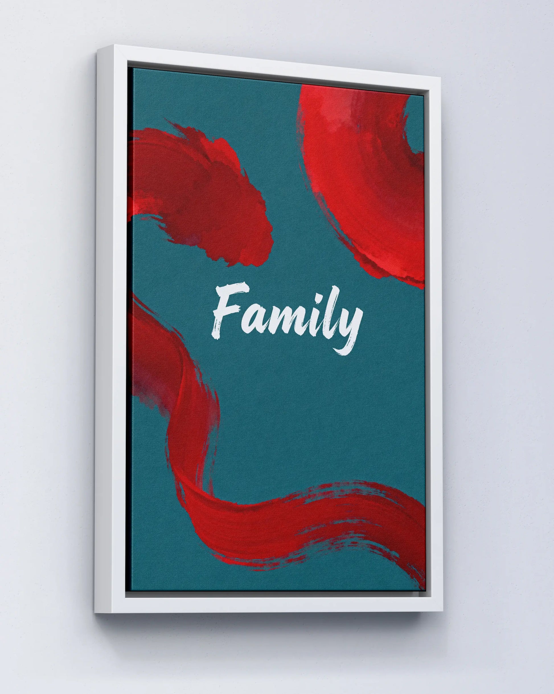 Family – Modernes Typografie Wandbild