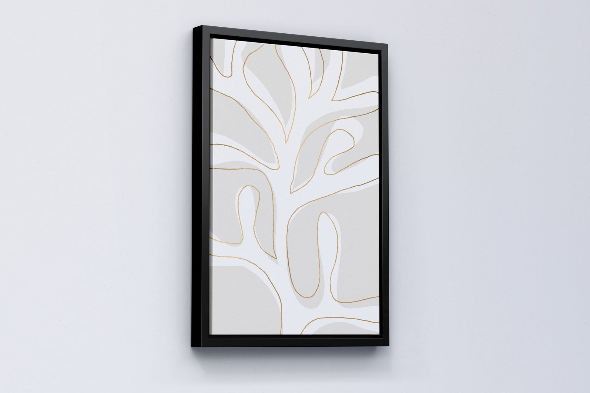 Abstract Twig White and Gold