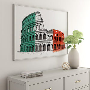 Italy - Colosseum in Tricolor