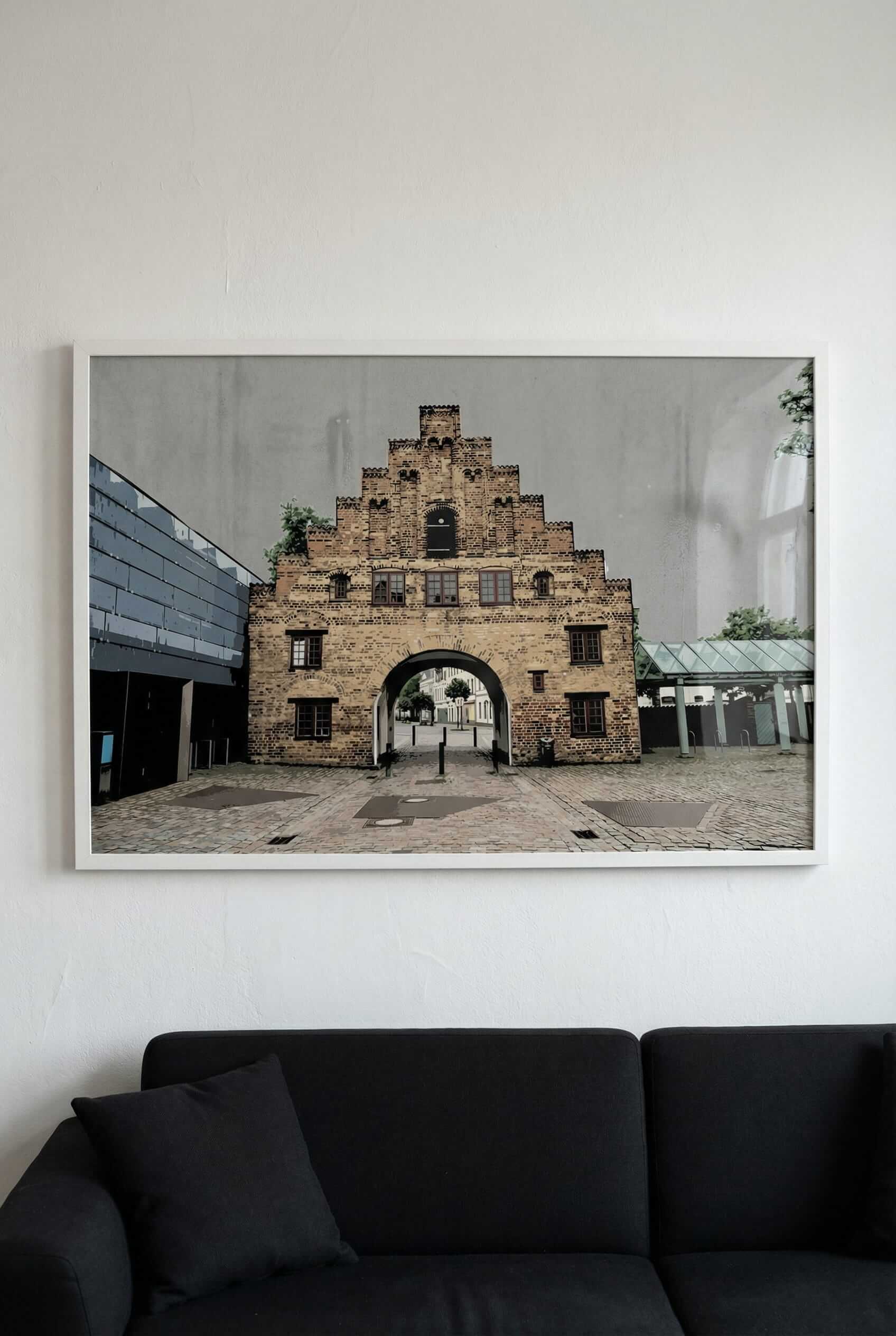Flensburg Poster Nordertor – modernes Stadt Wandbild
