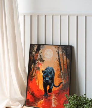 Depredador iluminado por la luna
