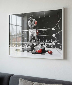 Boxkampf Poster schwarz weiß – Victory Moment