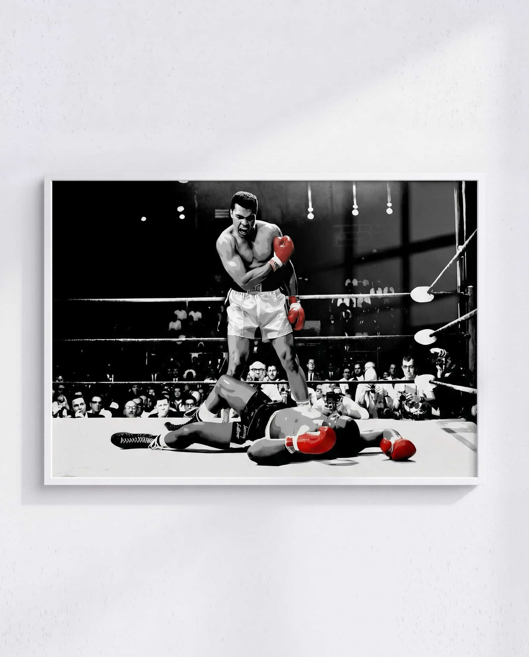 Boxkampf Poster schwarz weiß – Victory Moment
