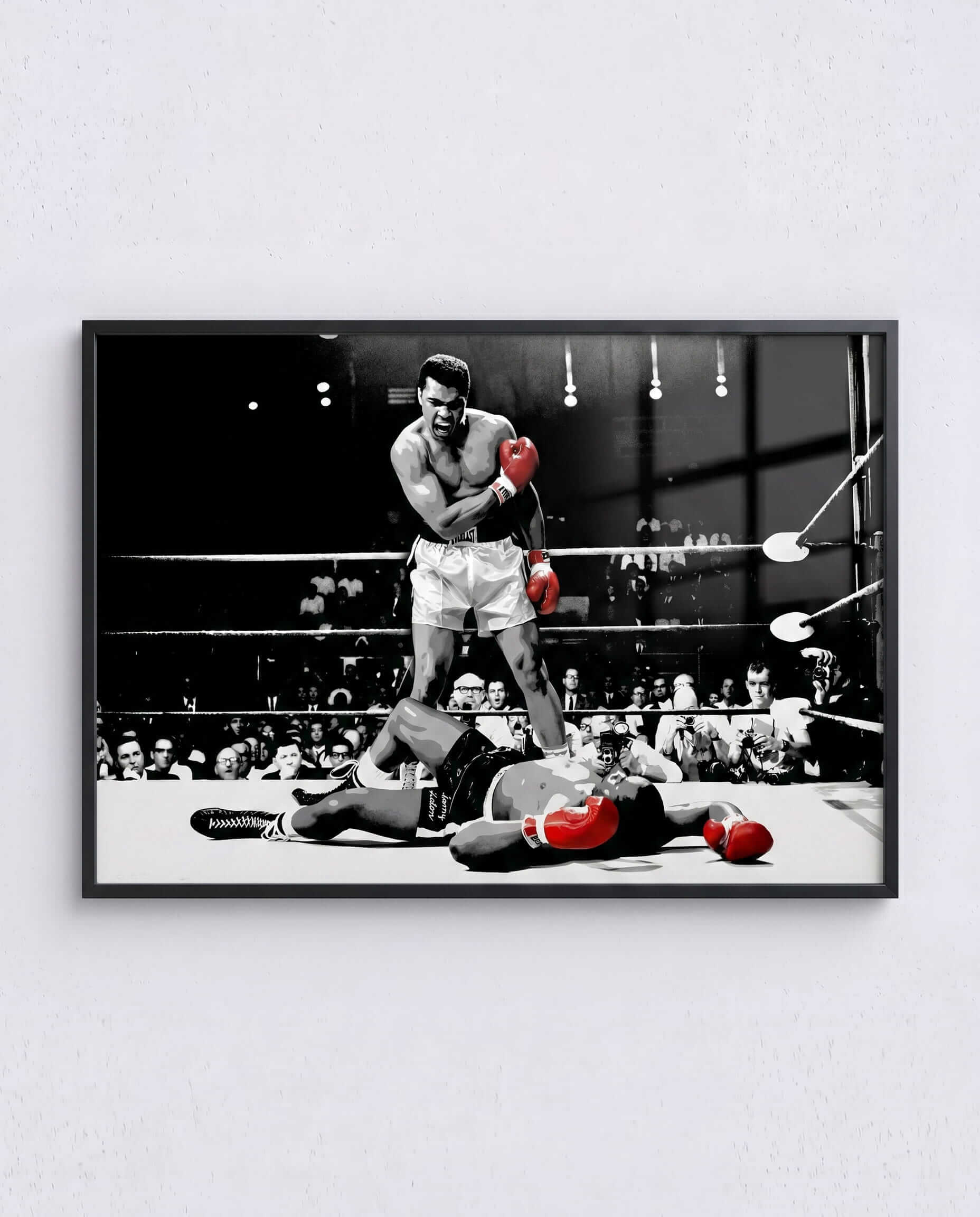 Boxkampf Poster schwarz weiß – Victory Moment