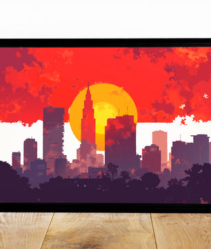 Indonesië Sunset Metropolis