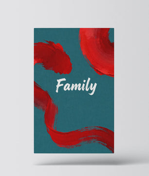 Family – Modernes Typografie Wandbild