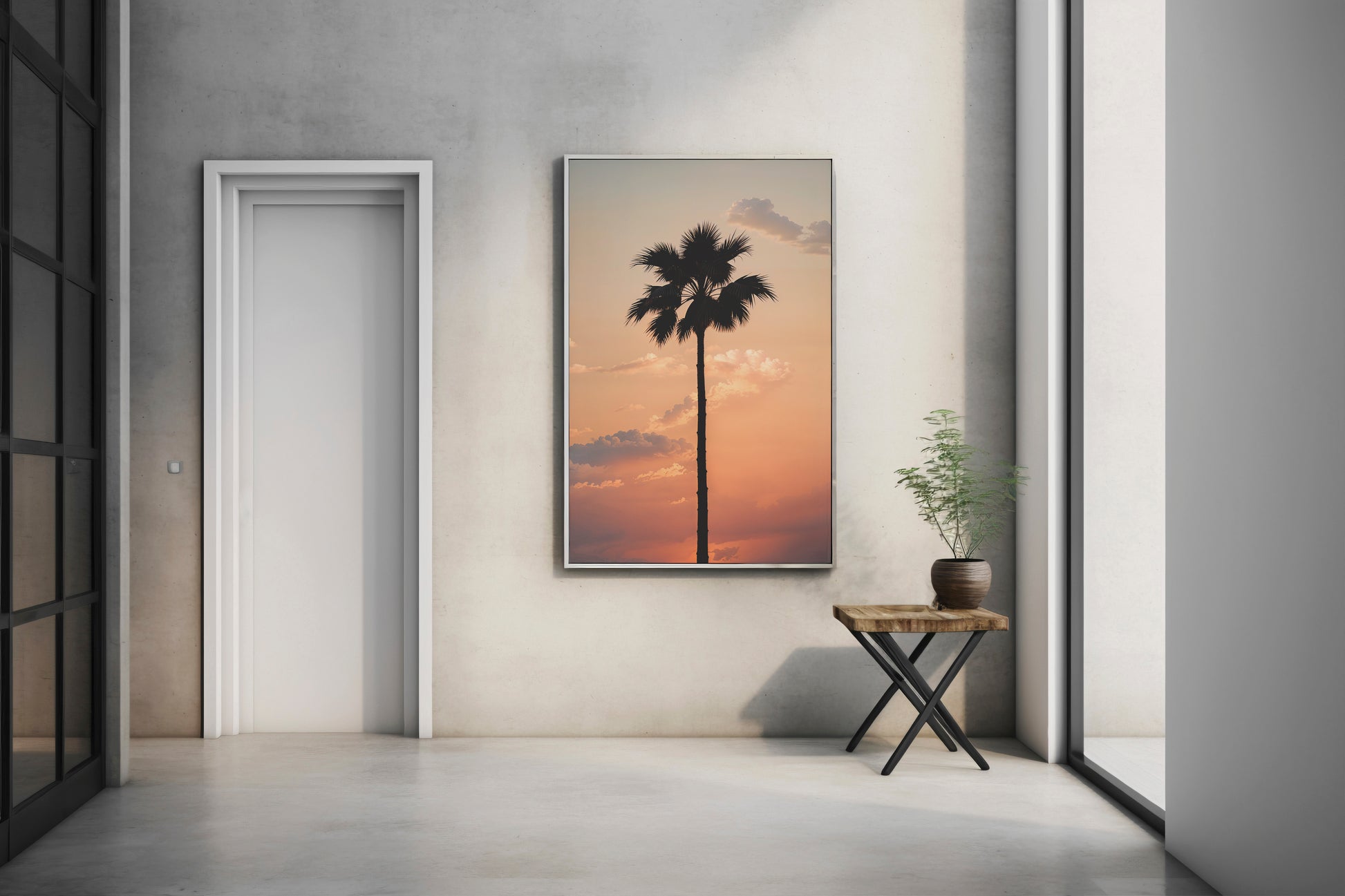 Lone Palm at Sunset