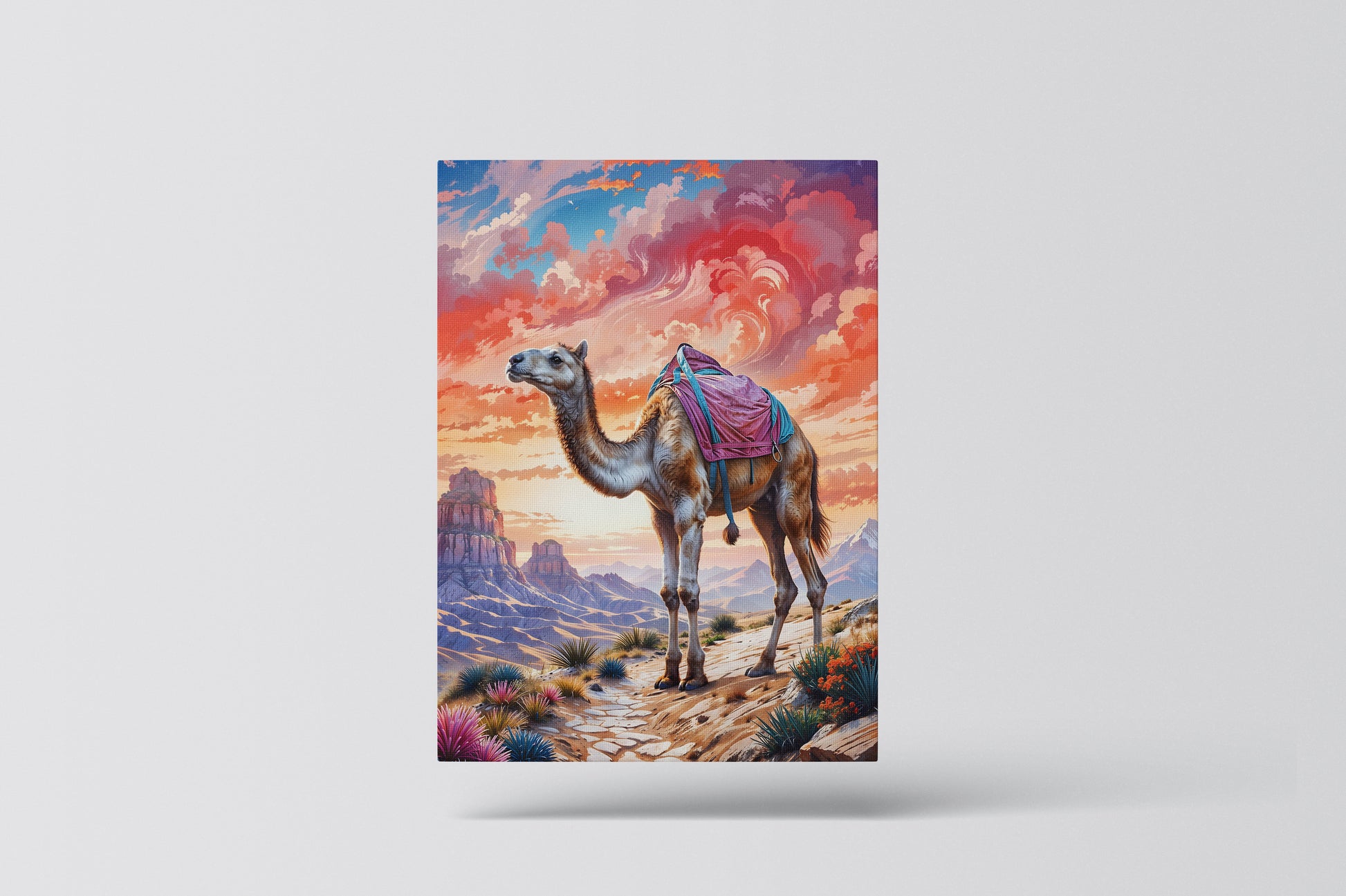 Camel at Sunset, A Desert Voyage