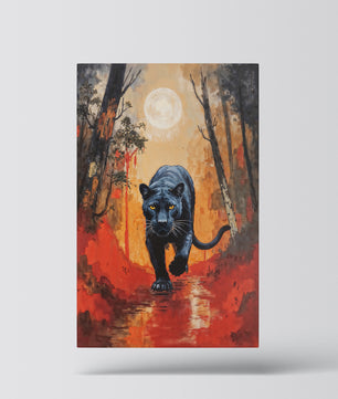 Depredador iluminado por la luna