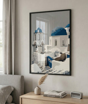 Santorini Blue Domes – Mediterrane Architektur