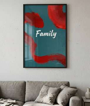 Family – Modernes Typografie Wandbild