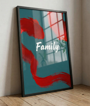 Family – Modernes Typografie Wandbild