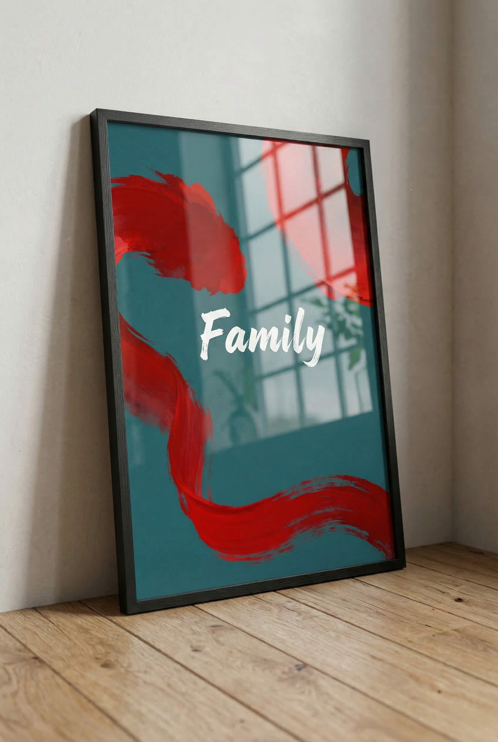 Family – Modernes Typografie Wandbild