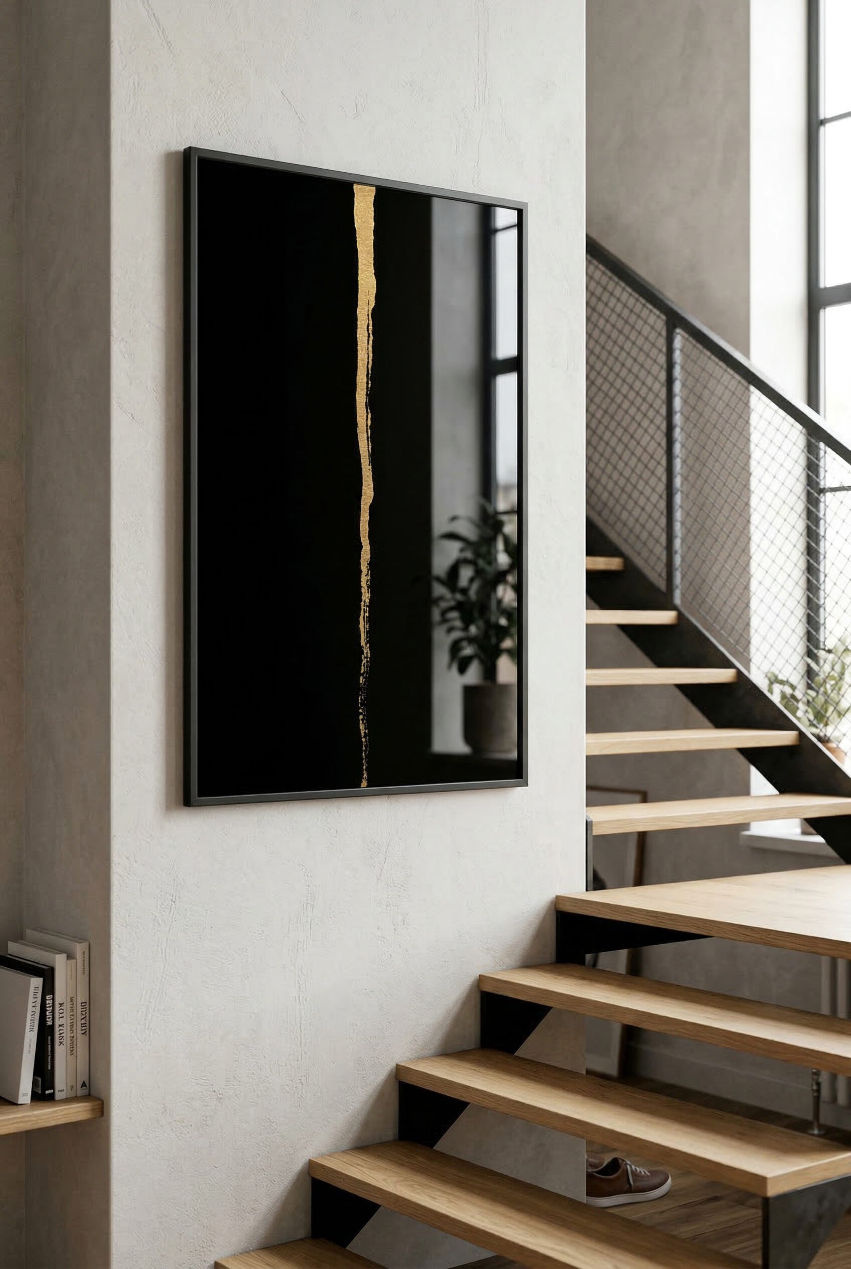 Obsidian Gold – Minimal Line Art