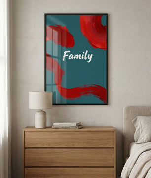Family – Modernes Typografie Wandbild