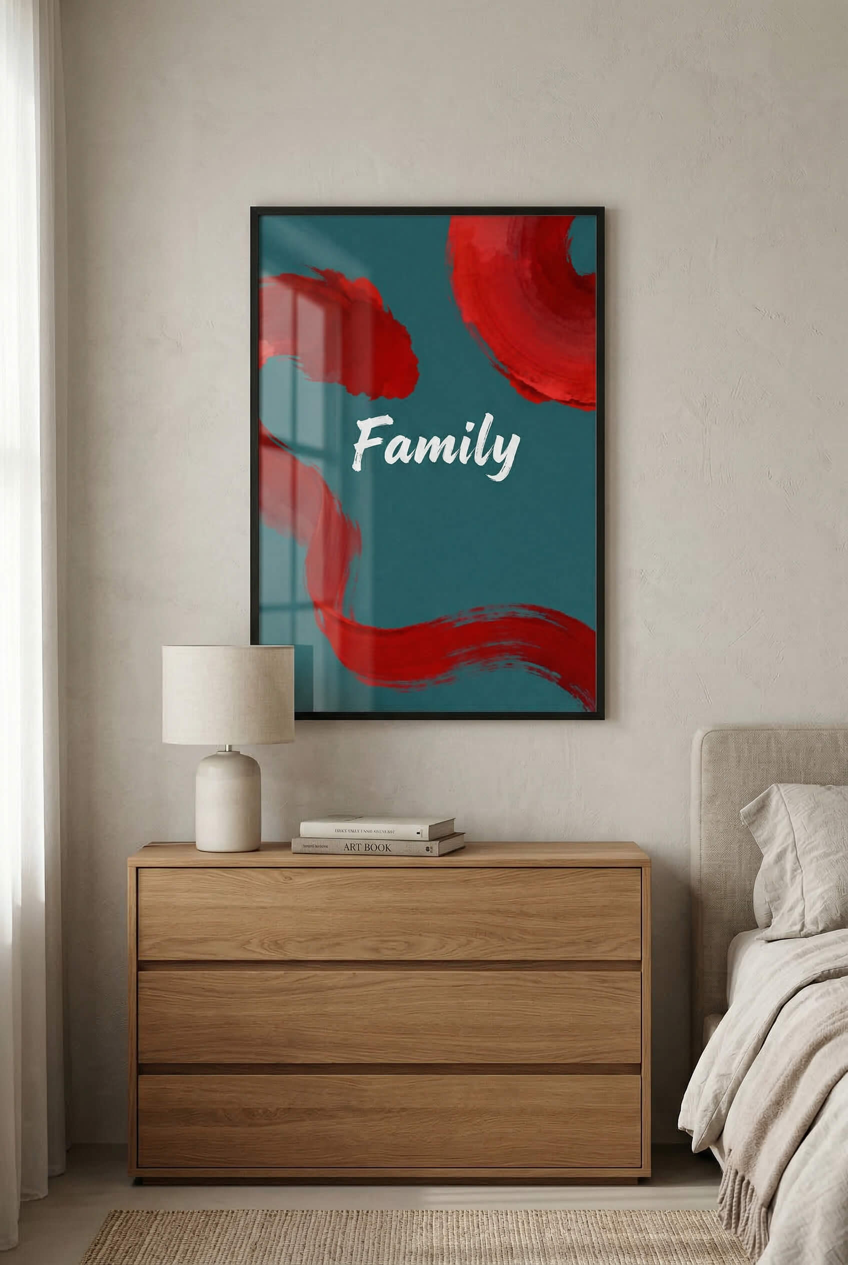 Family – Modernes Typografie Wandbild
