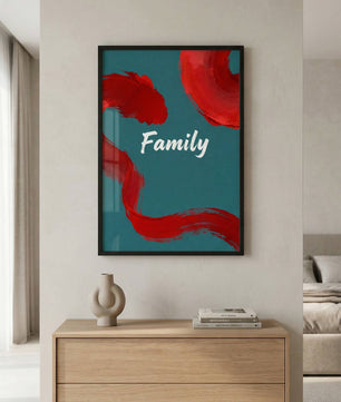 Family – Modernes Typografie Wandbild