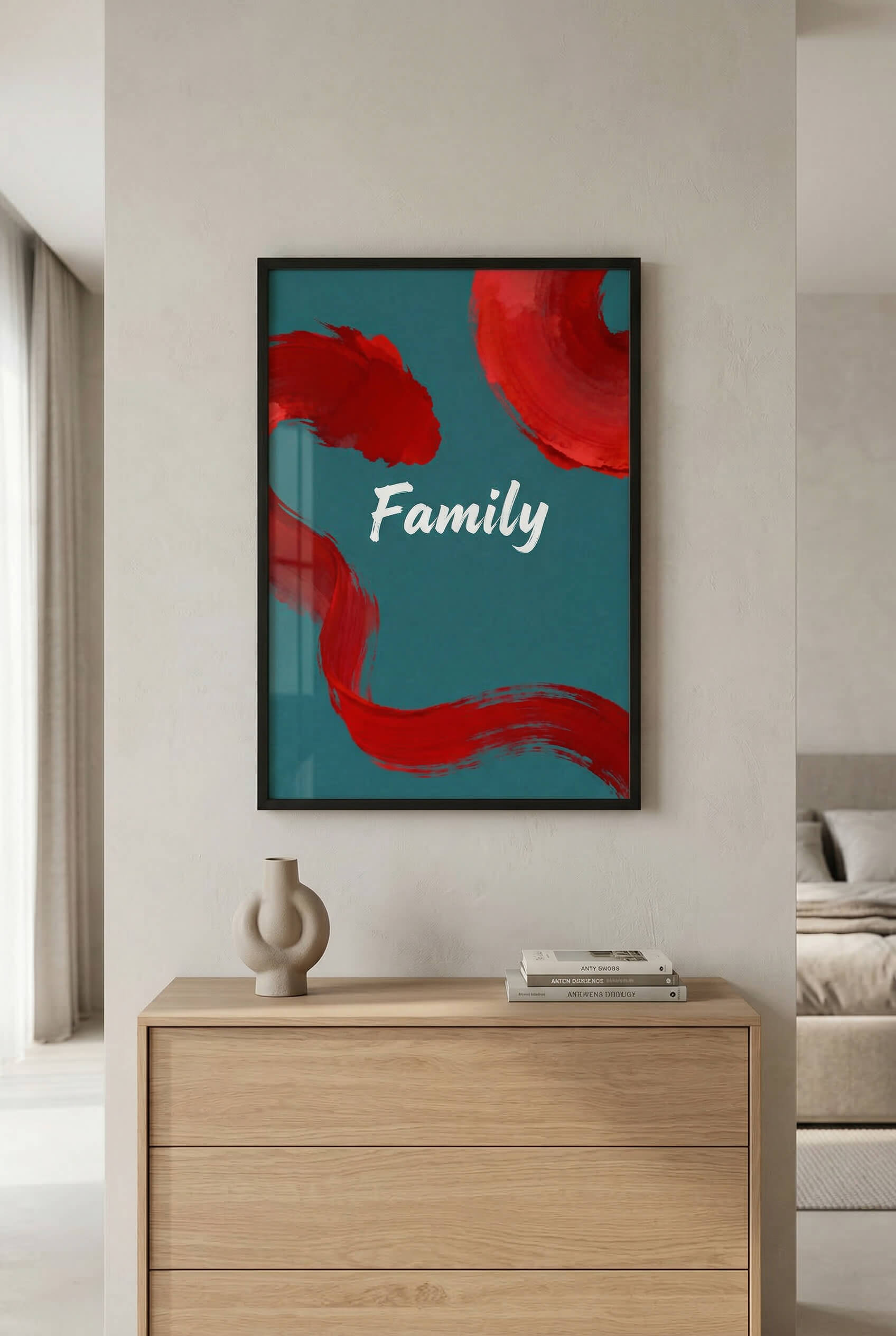 Family – Modernes Typografie Wandbild