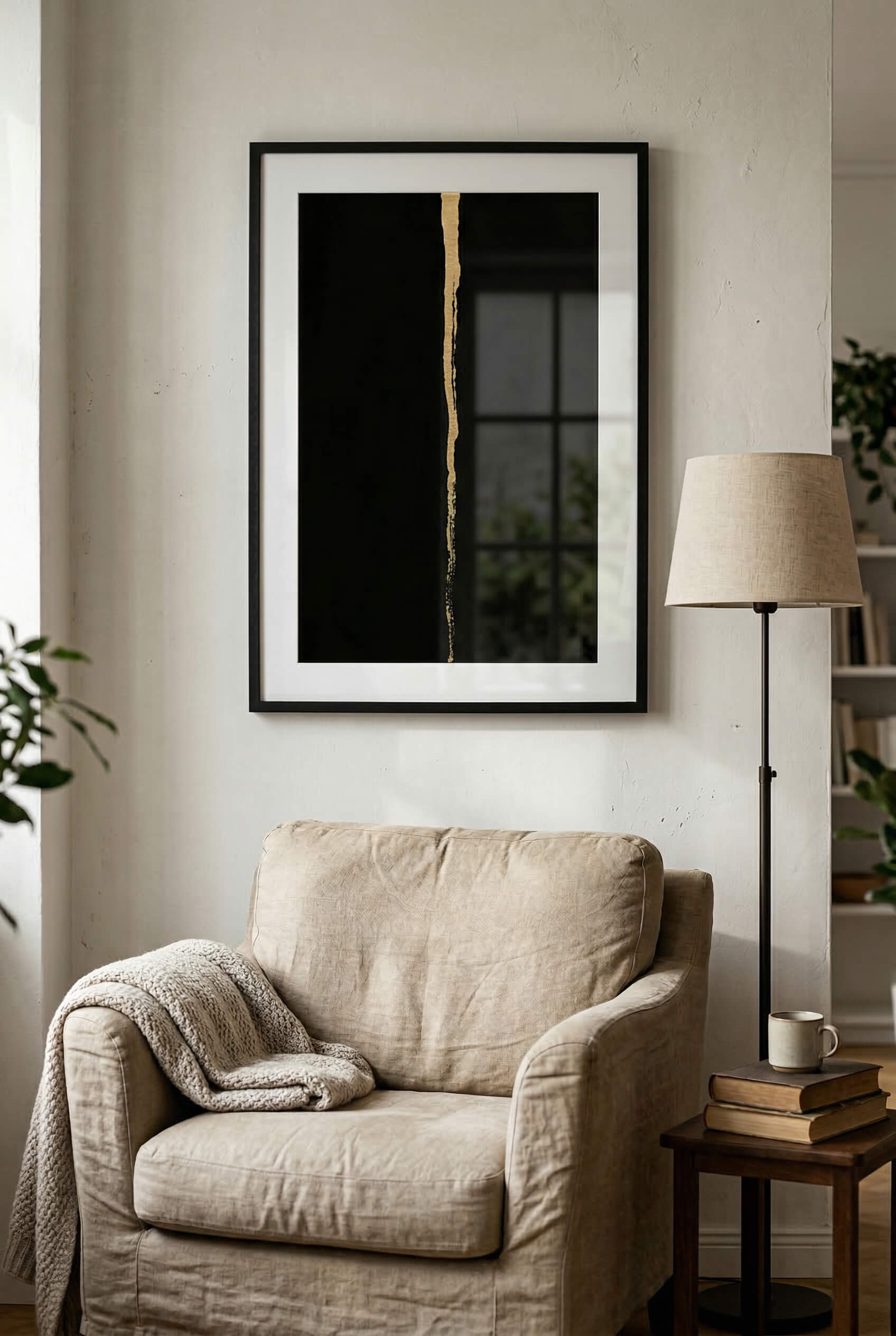 Obsidian Gold – Minimal Line Art