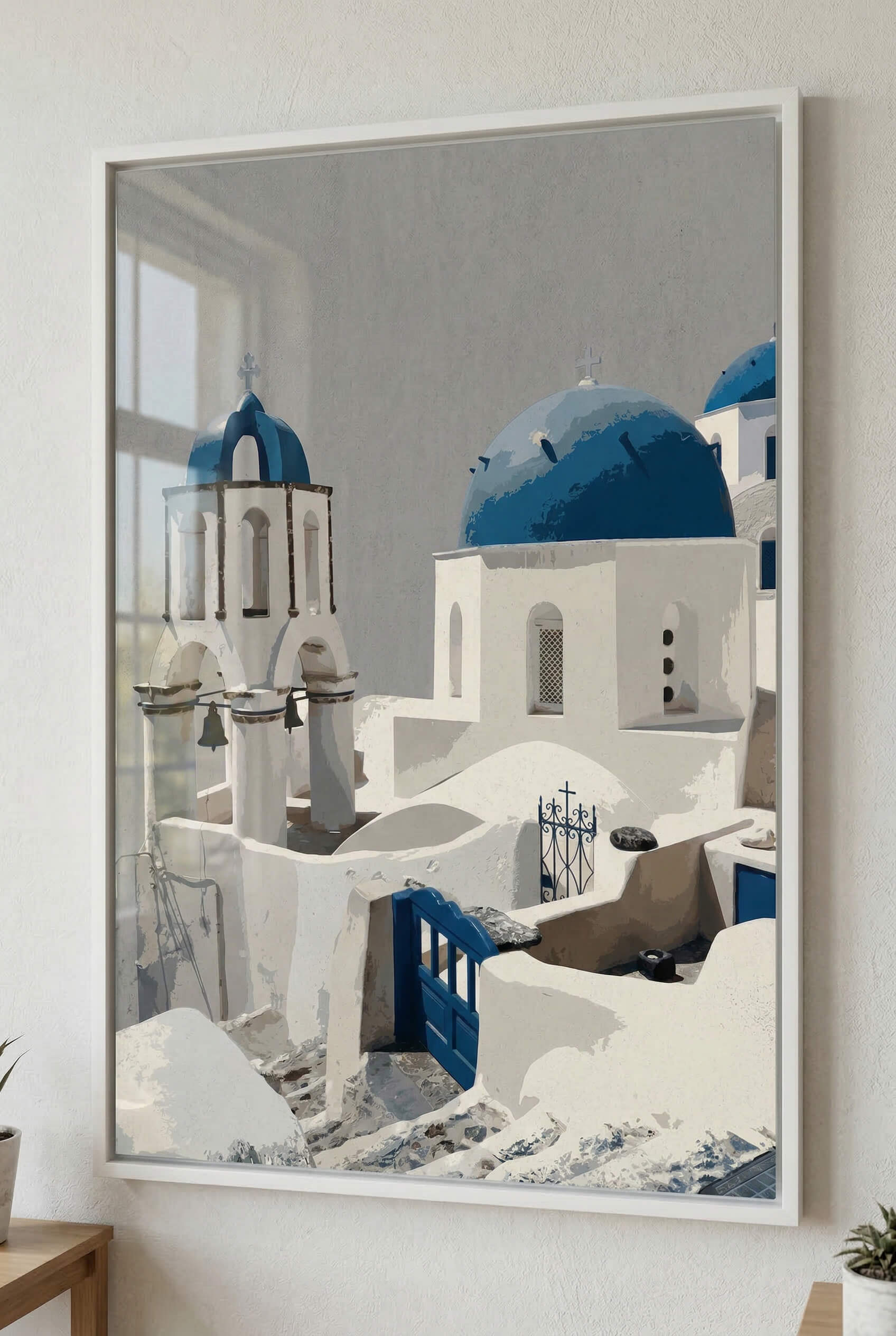 Santorini Blue Domes – Mediterrane Architektur