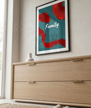 Family – Modernes Typografie Wandbild