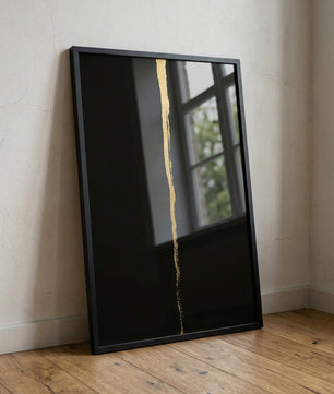 Obsidian Gold – Minimal Line Art