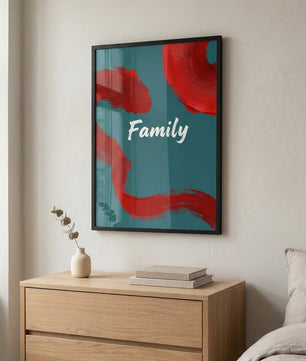 Family – Modernes Typografie Wandbild