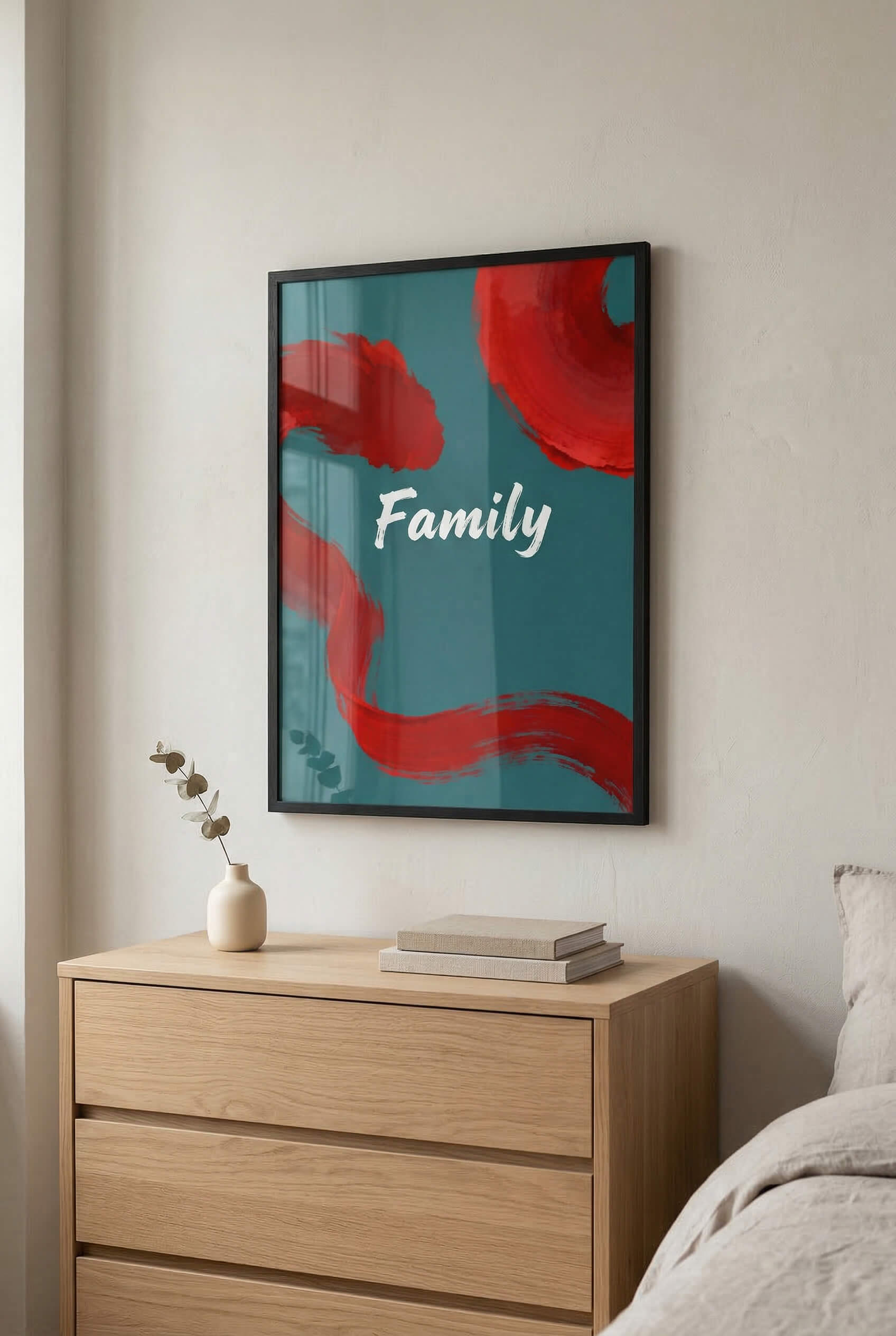 Family – Modernes Typografie Wandbild