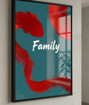 Family – Modernes Typografie Wandbild