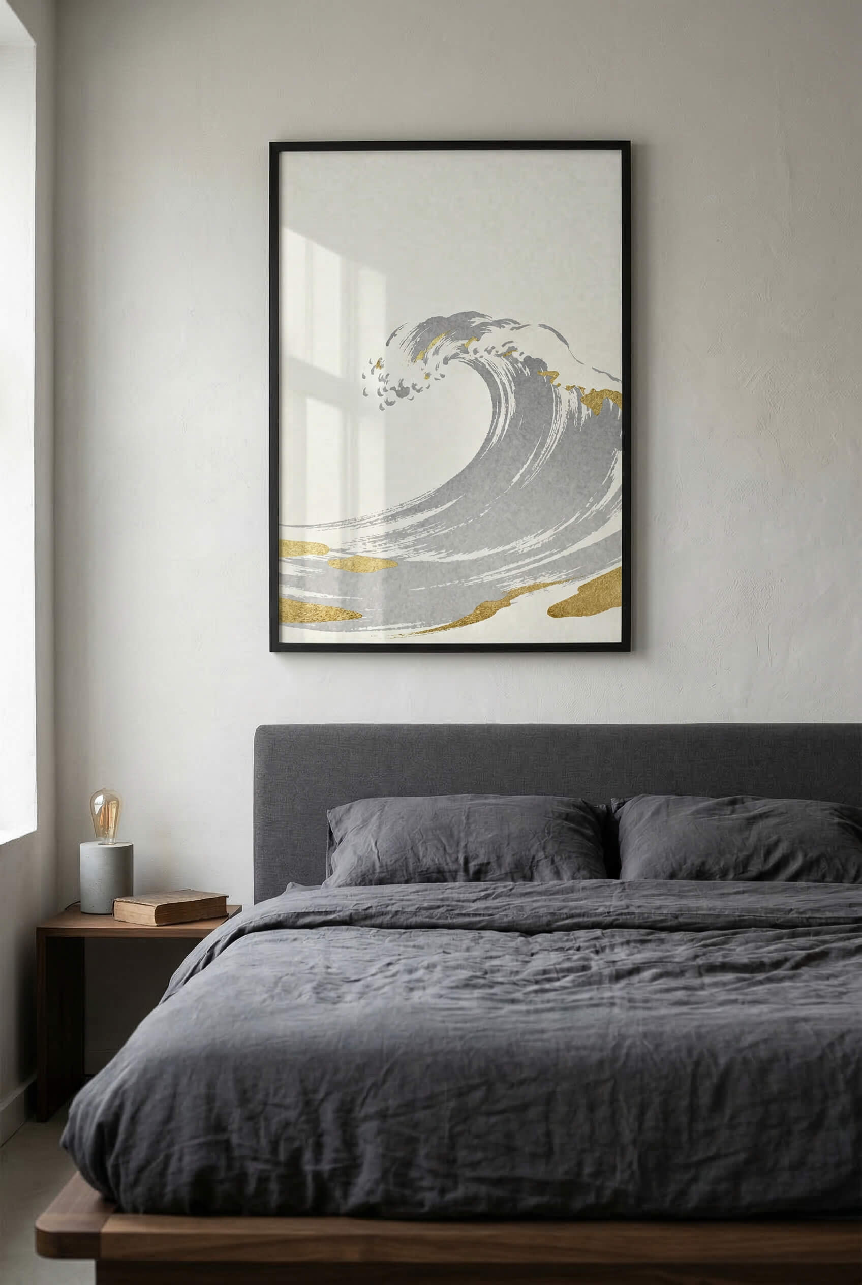 Golden Wave – Minimalistische Ozean Kunst