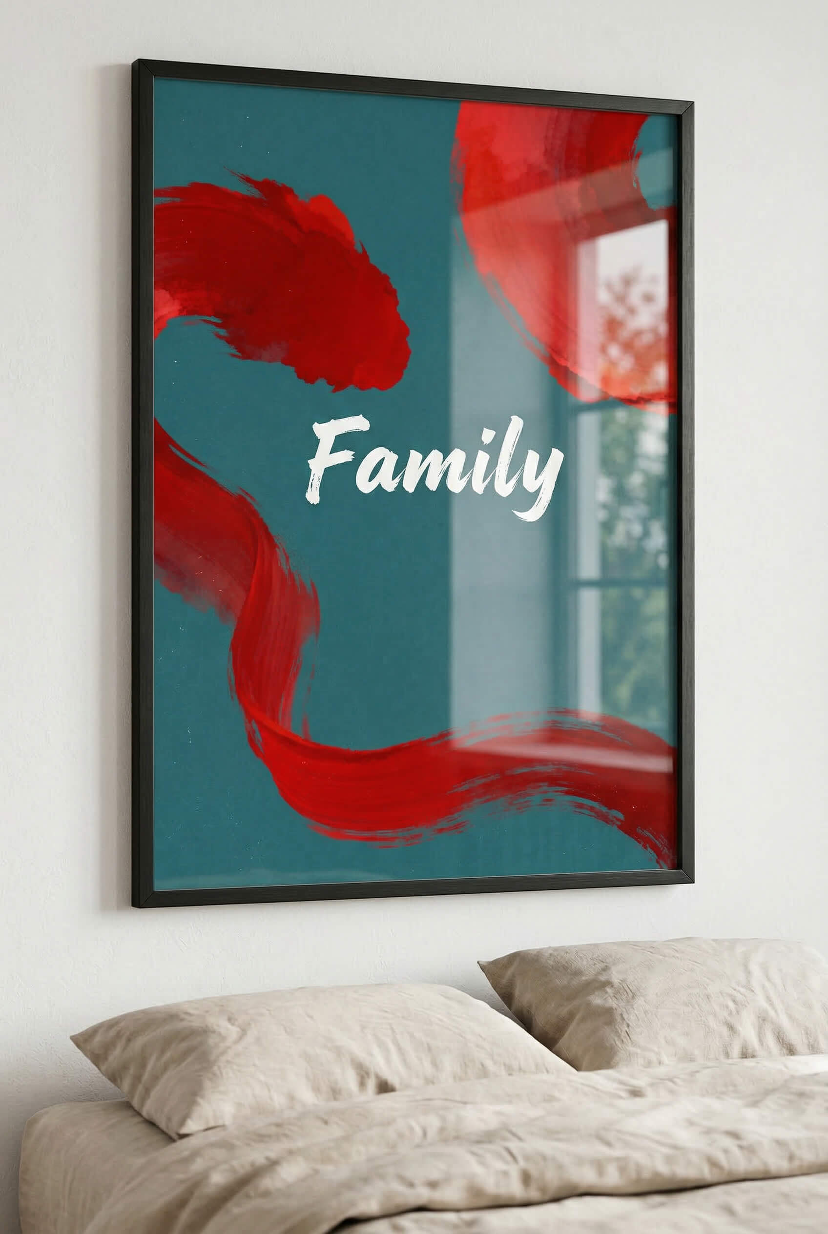 Family – Modernes Typografie Wandbild