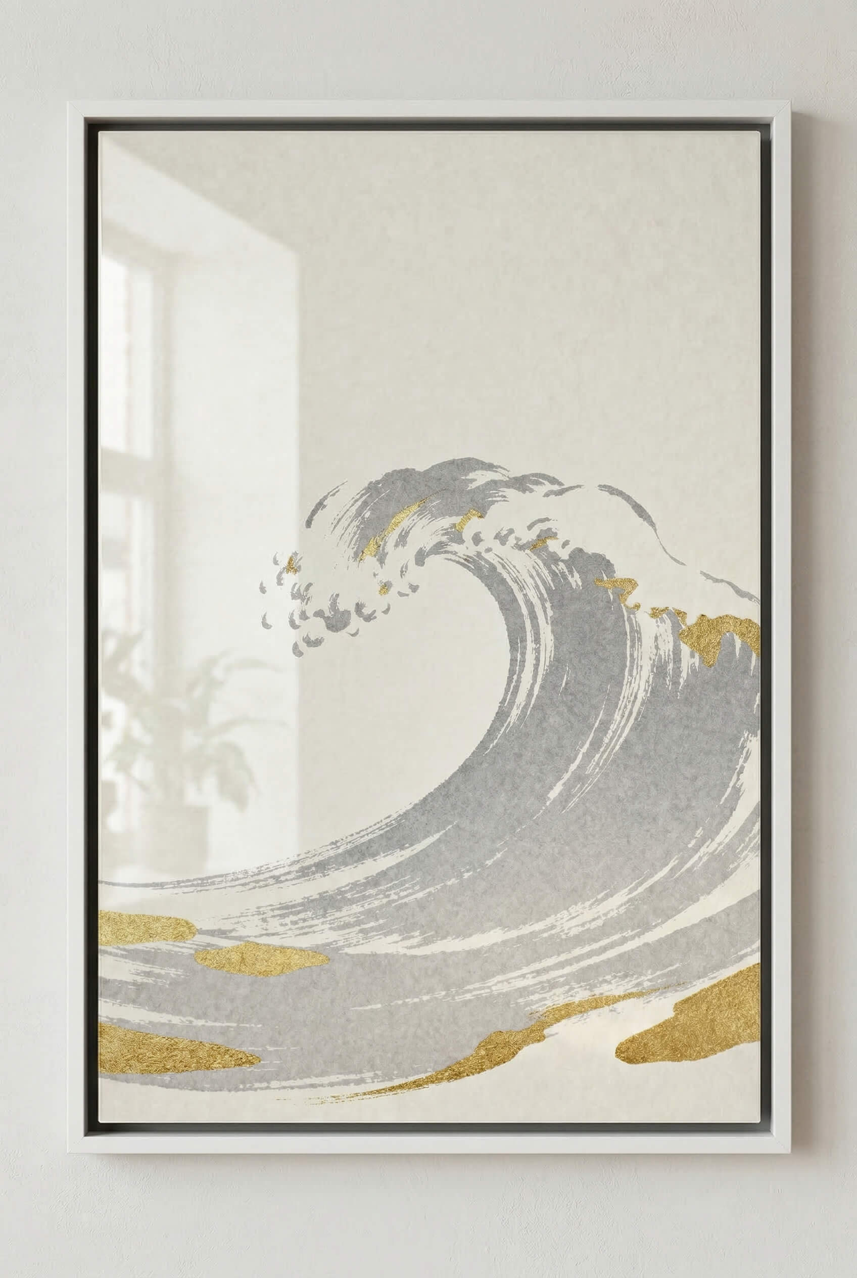 Golden Wave – Minimalistische Ozean Kunst