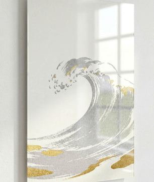 Golden Wave – Minimalistische Ozean Kunst