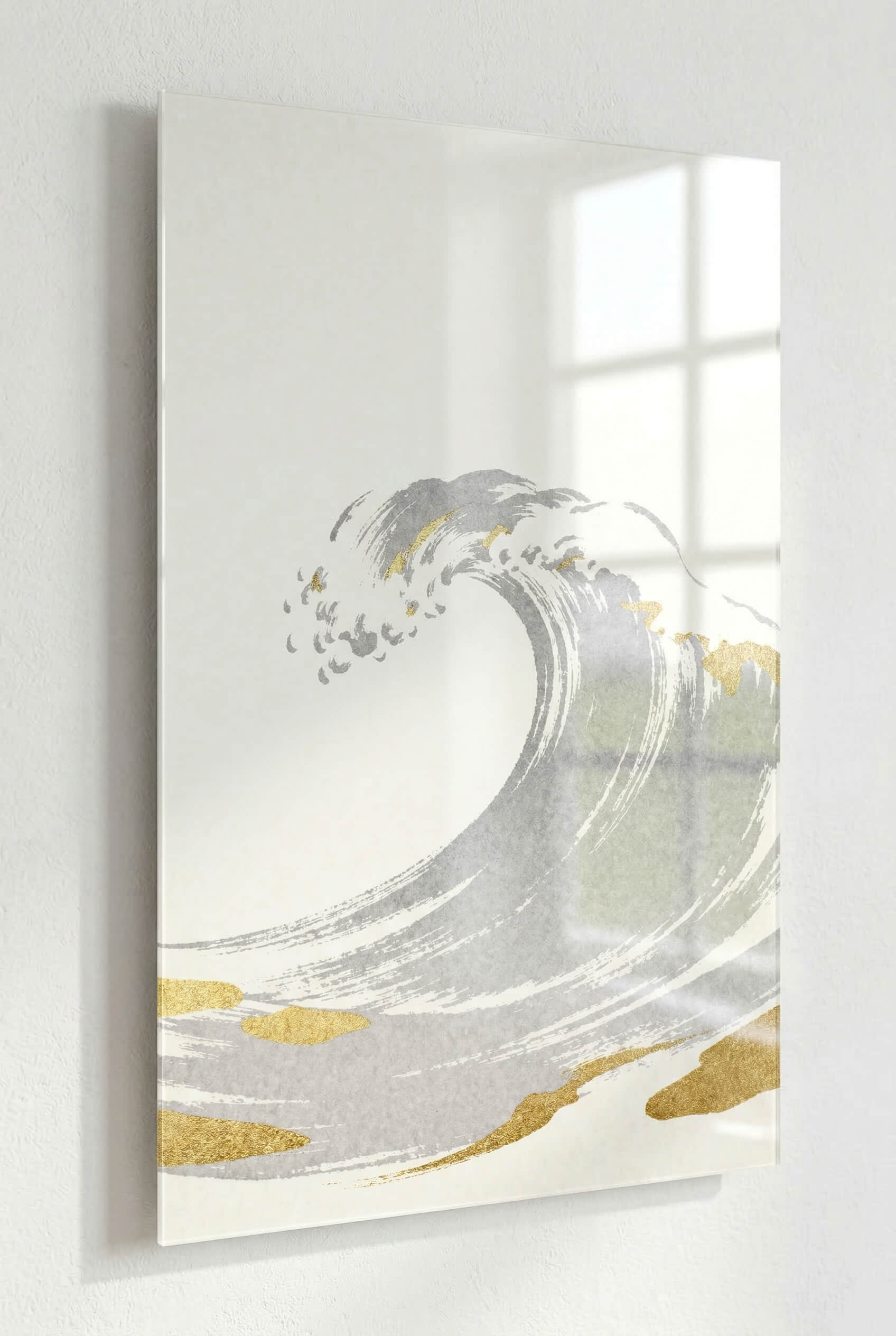 Golden Wave – Minimalistische Ozean Kunst