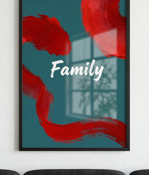 Family – Modernes Typografie Wandbild
