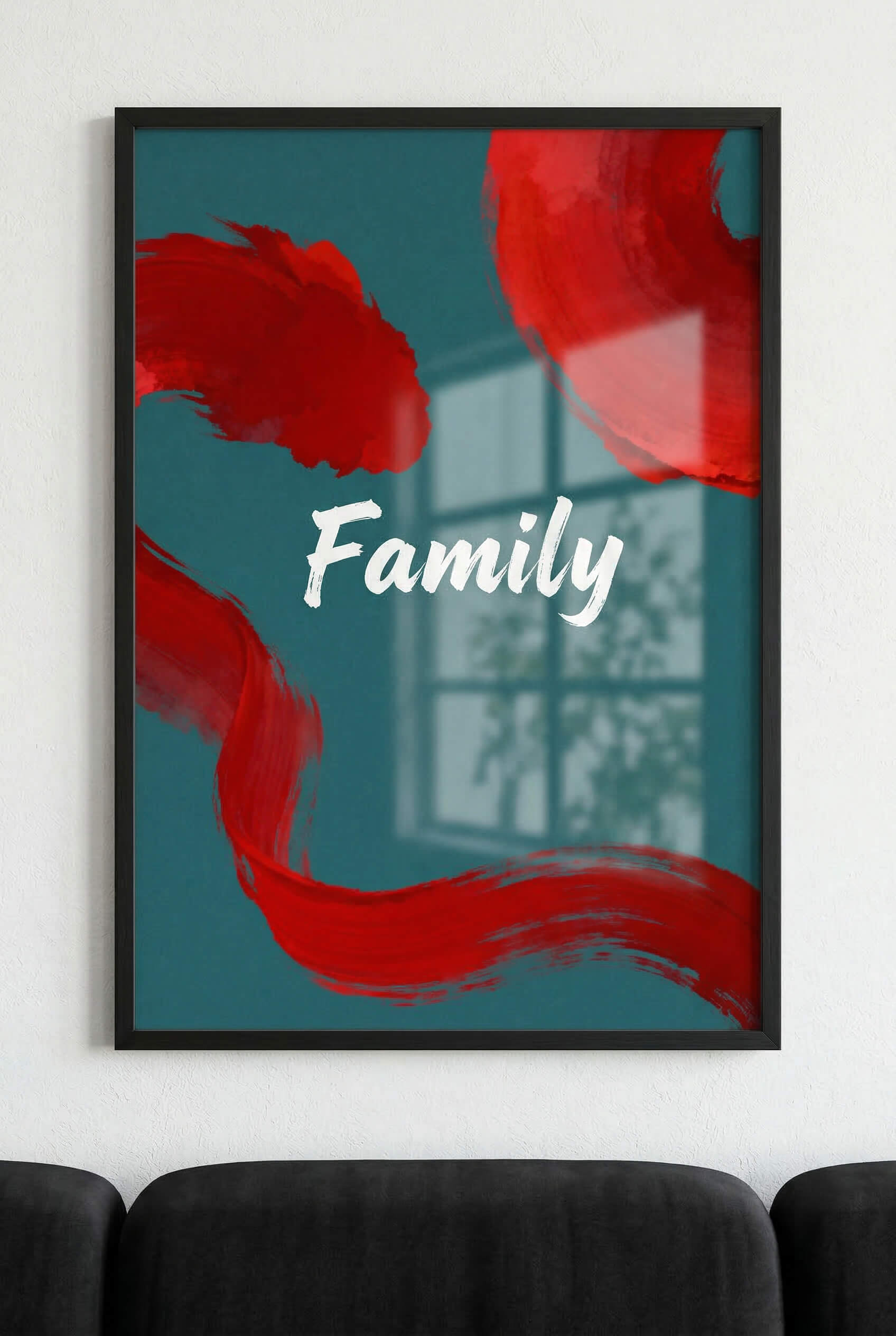 Family – Modernes Typografie Wandbild