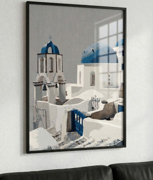 Santorini Blue Domes – Mediterrane Architektur