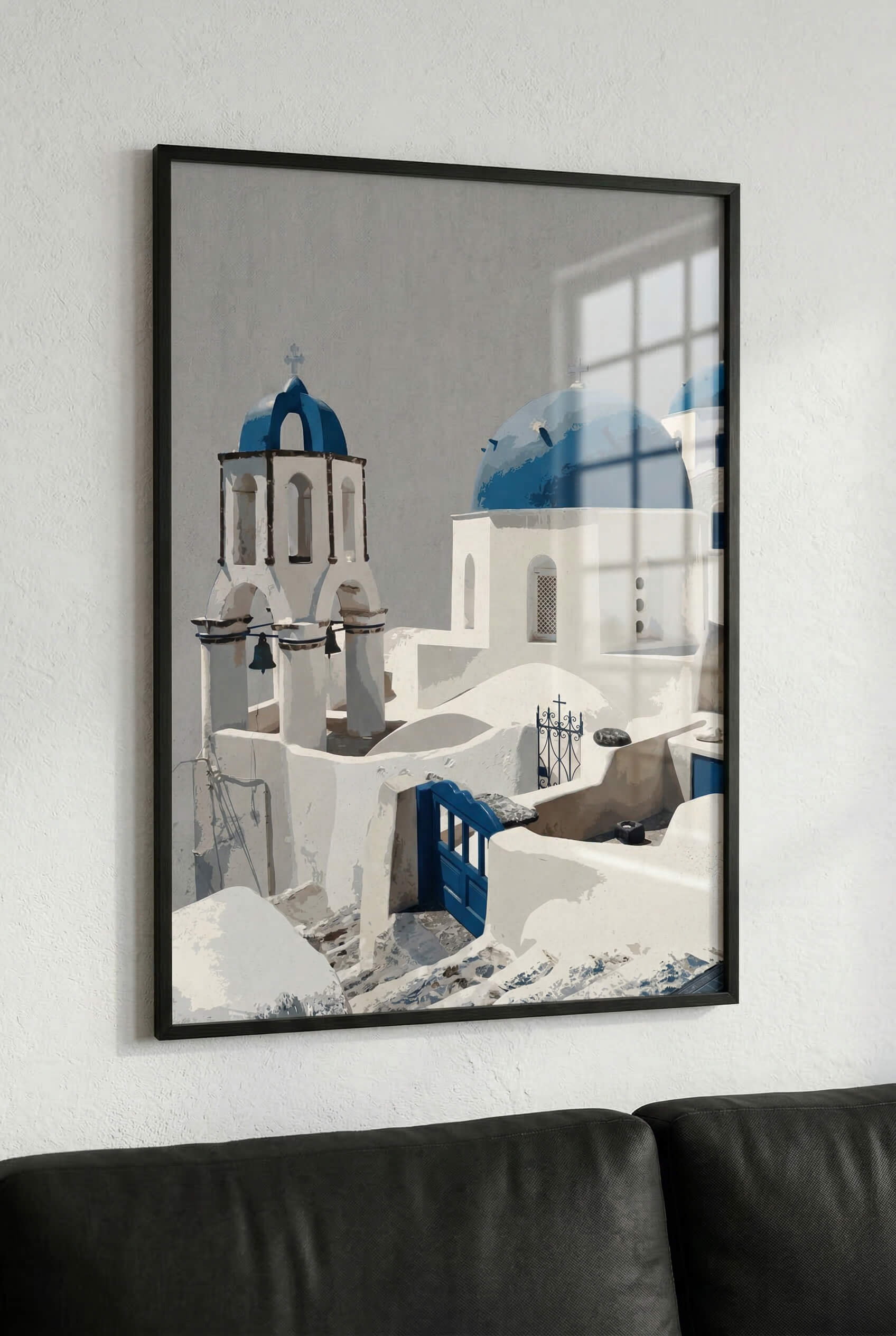 Santorini Blue Domes – Mediterrane Architektur