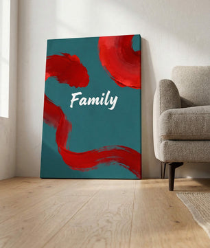 Family – Modernes Typografie Wandbild