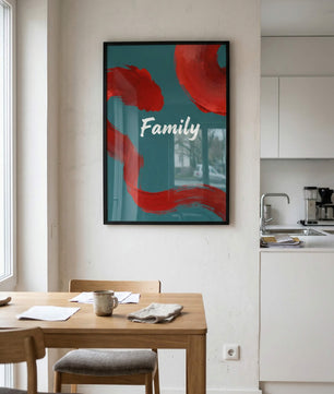 Family – Modernes Typografie Wandbild