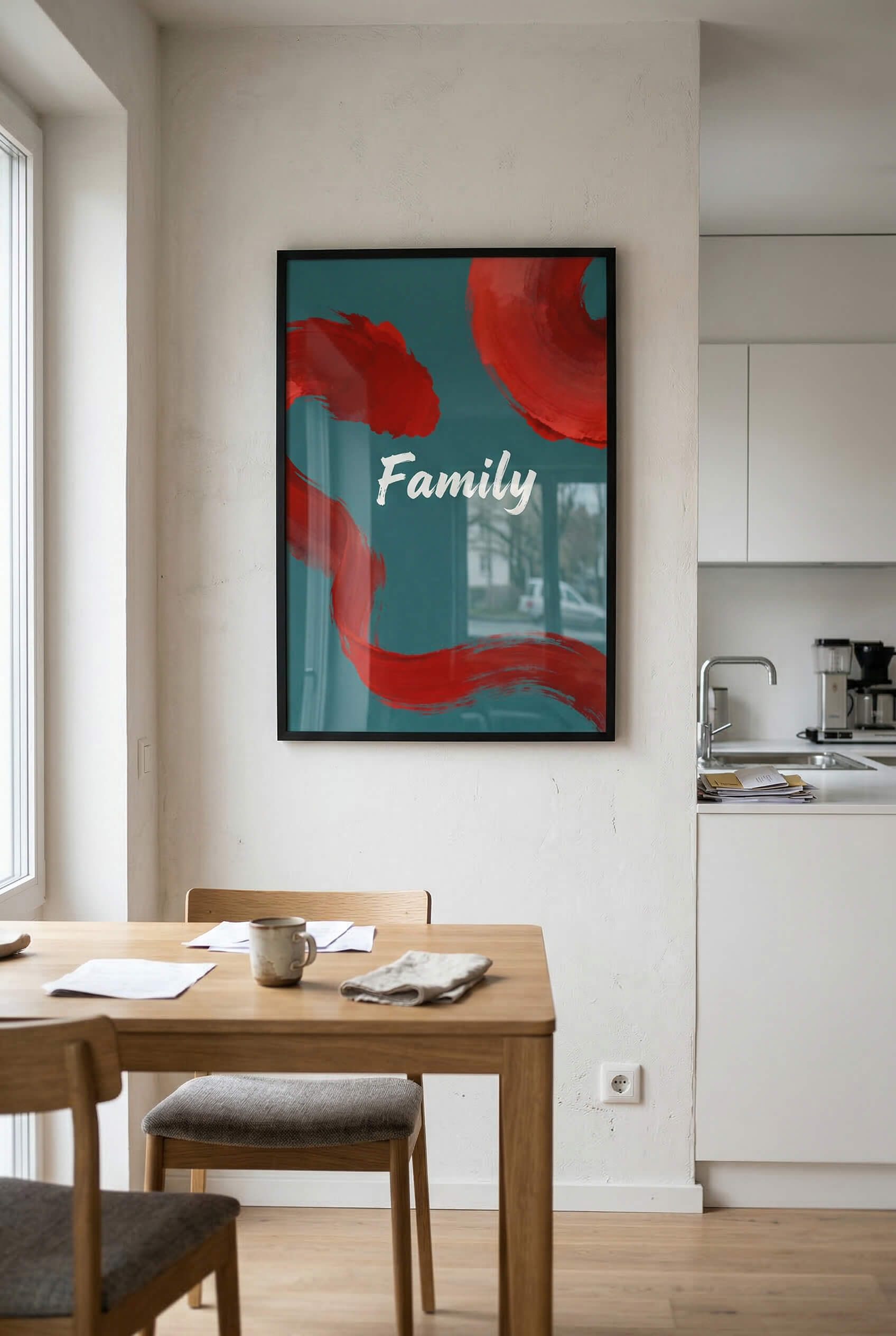 Family – Modernes Typografie Wandbild