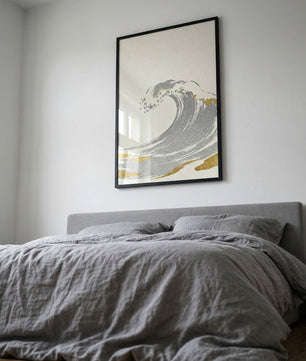 Golden Wave – Minimalistische Ozean Kunst