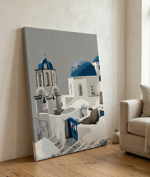 Santorini Blue Domes – Mediterrane Architektur