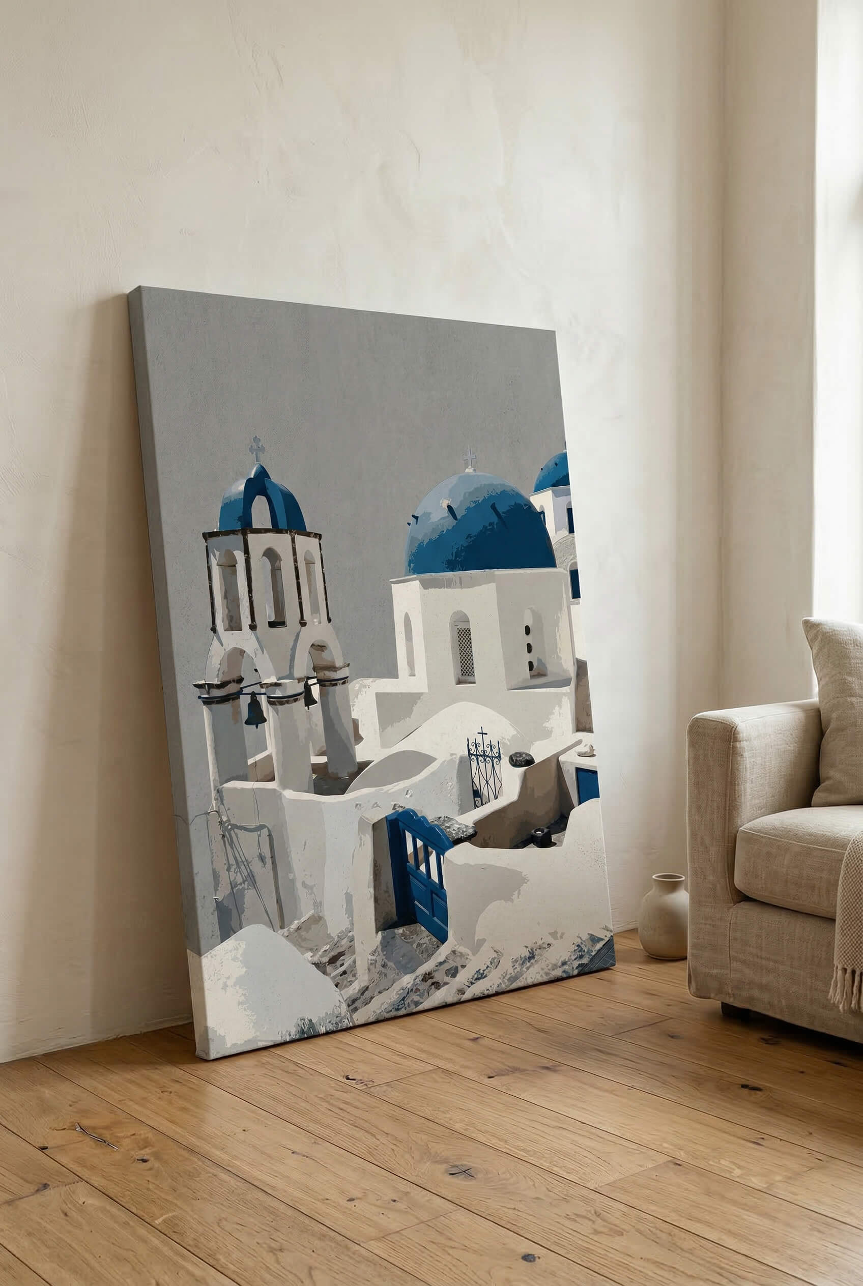 Santorini Blue Domes – Mediterrane Architektur