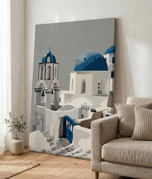 Santorini Blue Domes – Mediterrane Architektur