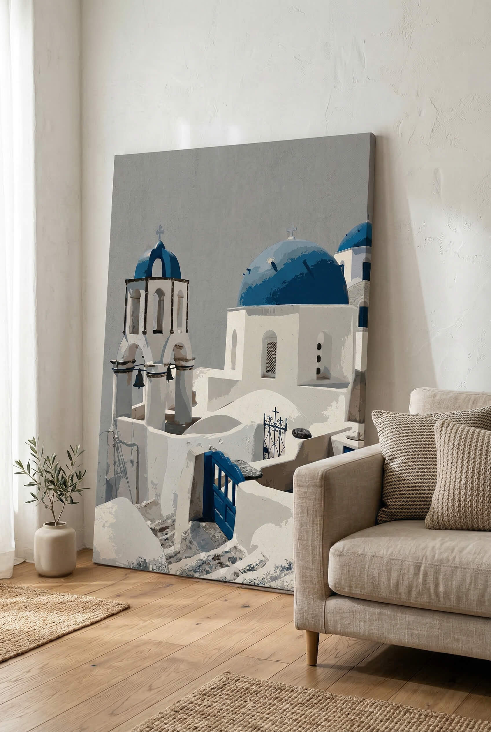 Santorini Blue Domes – Mediterrane Architektur